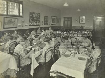 Gisburne House, 95 Gammons Lane, Watford: children eating in the dining room