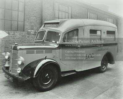 Bedford ambulance: exterior.