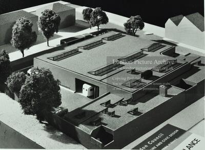 Wimbledon Ambulance Station: architectural model.