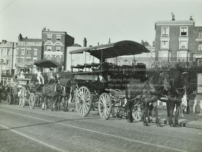 Horse-drawn buses at Margate
