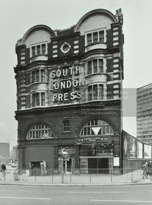Elephant and Castle Underground Station: exterior on 75 London Road, tube